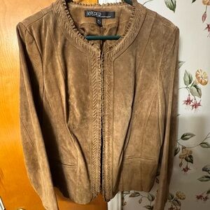 Kasper Women's Brown Suede Leather Jacket